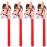 4PCS Inflatable Stick Horse - Pony/Western Cowboy/Horse Baby Shower Birthday Party Decorations Inflatable Horse Head (Red)