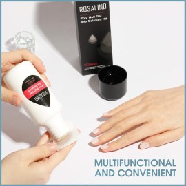 ROSALIND 4oz Slip Solution for Poly Nail Gel 120ml Gel Extension Liquid Solution for Poly Nail Gel Anti-stick Slip Solution, Poly Slip Extension Liquid Solution with Brush and Liquid Cup