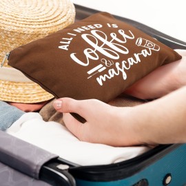 Weewooday 16 Packs Make up Bags Bulk Multicolor Funny Canvas Makeup Bags Travel Cosmetic Inspirational Pouch with Zippers Cotton Toiletry Pouches for Women(Stylish Pattern)