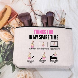 MEIKIUP Funny K-pop Lover Gift K-pop Merchandise Korean Drama Fan Gift K-Drama Women Makeup Bag (ThingsinmySpareTimeBAG)