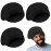 Eurzom 4 Pieces Unisex Stocking Dreadlock Caps Dreadlock Accessories Short Hair Dreads Head Wrap Sleep Bonnet for Men Women Black