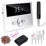 Ultrathin Nail Drill Set for Acrylic Nails Professional 35000RPM with Foot Pedal, LCD Display Manicure Nail Dremel Tool for Gel Nails