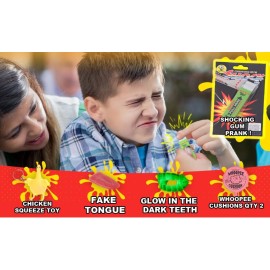 DEANCO Prank Kit-Joke Box-Ultimate Gift Set-Practical Jokes-Party Favors -40 pcs - Boys Toys Age 8-10 - April Fools Pranks