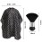 FEBSNOW Barber Cape Waterproof Professional Hair Cutting Cape Neck Duster Brush for Haircut Black and White Dots Salon Beard Hairdressing Kits 46.8 56 Inches