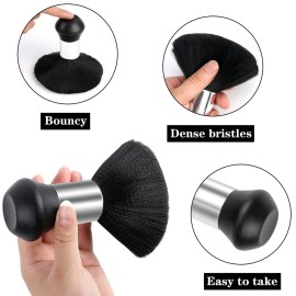 FEBSNOW Barber Cape Waterproof Professional Hair Cutting Cape Neck Duster Brush for Haircut Black and White Dots Salon Beard Hairdressing Kits 46.8  56 Inches