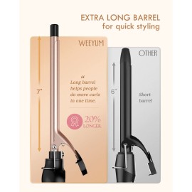 Small Curling Iron 1/2 Inch Barrel, Tiny Curling Wand for Short Hair, Ceramic Tourmaline Hair Curling Iron Double Voltage(100-240V)