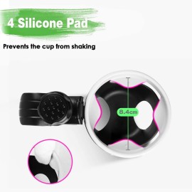 Universal Drinks Holders 360 Degree Rotation Adjustable Clamp Cup Holder, Mounts to Rail, Handle Bar, for Pontoon, Bass, Jon, Yacht Boats