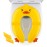 POKANIC Toilet Potty Training Seat Cover, Travel Toilet Seat, Folding Non Slip Silicone Pads, Travel Portable Reusable Kids Toddlers Boys Girls, Carry Bag (Yellow - Duck)