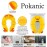 POKANIC Toilet Potty Training Seat Cover, Travel Toilet Seat, Folding Non Slip Silicone Pads, Travel Portable Reusable Kids Toddlers Boys Girls, Carry Bag (Yellow - Duck)