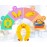 POKANIC Toilet Potty Training Seat Cover, Travel Toilet Seat, Folding Non Slip Silicone Pads, Travel Portable Reusable Kids Toddlers Boys Girls, Carry Bag (Yellow - Duck)