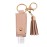 HSYHERE Multifunction Portable Empty Travel Bottle Keychain Hand Sanitizer Bottle Keychain, PU Leather Tassel Key Chains Car Key Ring +Refillable Containers for Toiletry Shampoo Lotion Soap -Pink