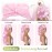 BONNET QUEEN Braid Bonnet Silk Bonnet Foldable Extra Long Bonnet for Braids Satin Bonnet for Sleeping Hair Bonnet with Tie Band Long Sleep Cap Pink