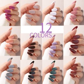 FANDAMEI 288PCS Press on Nails Medium Length, 12 Sets Short Fake Nails False Ballerina Coffin Press on Nails, 12 Solid Color Glossy False Nail Tips for Women Girls Nail Art DIY with 10g Nail Tips Glue FANDAMEI 288PCS Press on Nails Medium Length, 12 Sets Short Fake Nails False Ballerina Coffin Press on Nails, 12 Solid Color Glossy False Nail Tips for Women Girls Nail Art DIY with 10g Nail Tips Glue