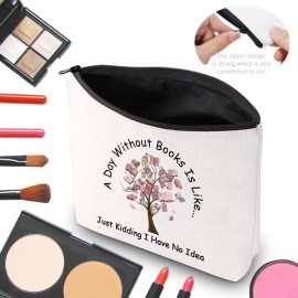 CMNIM Bookish Gift Book Makeup Bag Reading Accessories for Book Lovers Gift for Women Literature Librarian Zipper Pouch Bag(Book Lover Makeup Bag) CMNIM Bookish Gift Book Makeup Bag Reading Accessories for Book Lovers Gift for Women Literature Librarian Zipper Pouch Bag(Book Lover Makeup Bag)