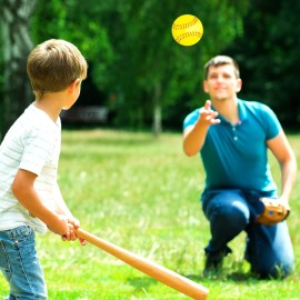 Minatee 12 Pieces Mini Softball Stress Balls, Baseball Foam Sports Balls Small Squeeze Anxiety Bulk Toy Ball for Kids Baseball Birthday Party, School Carnival Party Supplies