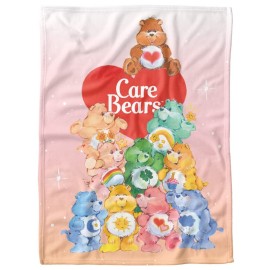 LOGOVISION Care Bears Lightweight Baby Blanket, 30X40, Beary Big Pile Unisex for Infants Girls & Boys