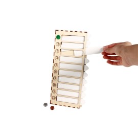 The Broken Token Generic Initiative Tracker - Wood & Acrylic Game Turn Tracker