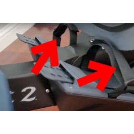 TreadLife Fitness Rowing Machine Replacement Foot Straps for Concept 2 Rower | Compatible with Concept 2 Rowing Machine (Models: D & E) | 2 Pack