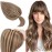 SEGO 100% Real Human Hair Toppers with Bangs,Silk Base 150% Density Clip in Topper Top 2.7x5.1 Hair Pieces for Women with Thinning Hair/Hair Loss Cover Gray Hair