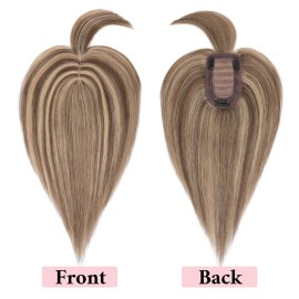 SEGO 100% Real Human Hair Toppers with Bangs,Silk Base 150% Density Clip in Topper Top 2.7x5.1 Hair Pieces for Women with Thinning Hair/Hair Loss Cover Gray Hair SEGO 100% Real Human Hair Toppers with Bangs,Silk Base 150% Density Clip in Topper Top 2.7x5.1 Hair Pieces for Women with Thinning Hair/Hair Loss Cover Gray Hair