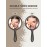 OMIRO Hand Mirror, Double-Sided Handheld Mirror 1X/3X Magnifying Mirror with Handle, Set of 3 (Transparent Black)