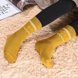 NinetoFiveLife Pack of 4 Womens Wool Socks Hiking Thick Knit Outdoor Recreation Soft and Comfortable Terry