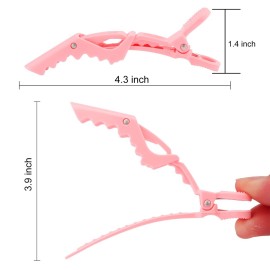 Ondder 24 Pack Large Alligator Clips for Hair Sectioning, Coloring, Cutting - Pink Pro Salon Barber Hair Styling Accessories for Women and Men Ondder 24 Pack Large Alligator Clips for Hair Sectioning, Coloring, Cutting - Pink Pro Salon Barber Hair Styling Accessories for Women and Men