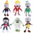 JHESAO 6 PCS Plants and Zombies Plush Green Skirt Zombies Plushies Sets Toy Conehead Zombie, 1 2 Stuffed Soft Duck Zombie Doll, Yeti PVZ Plush Figure Doll New
