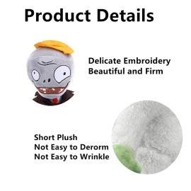 JHESAO 6 PCS Plants and Zombies Plush Green Skirt Zombies Plushies Sets Toy Conehead Zombie, 1 2 Stuffed Soft Duck Zombie Doll, Yeti PVZ Plush Figure Doll New