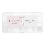 Kiara Sky C-Curve XXL Nail Tips - Coffin Clear (500 Tips in 10 Sizes)