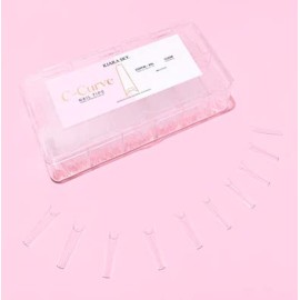 Kiara Sky C-Curve XXL Nail Tips - Coffin Clear (500 Tips in 10 Sizes)