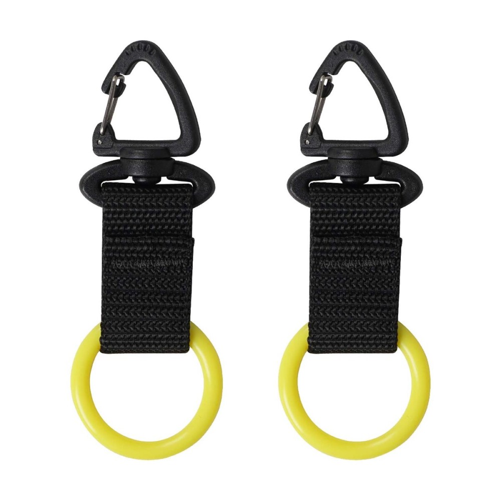 JUSTOOP Scuba Octopus Mouthpiece Holder,Silicone Octopus Holder for Scuba Diving 0cto Mouthpiece Keeper for 2nd Stage Regulator Octopus Retainer with Spring Clip,2 PCS,Yellow