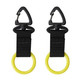 JUSTOOP Scuba Octopus Mouthpiece Holder,Silicone Octopus Holder for Scuba Diving 0cto Mouthpiece Keeper for 2nd Stage Regulator Octopus Retainer with Spring Clip,2 PCS,Yellow