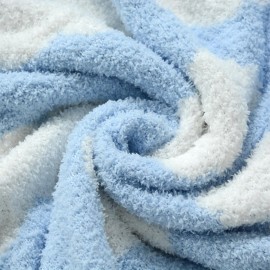 JOOJA Soft Knitted Baby Cloud Blanket Cozy Swaddling Receiving Blanket for Newborn Nursery Toddler Infants Kids30x40 Inch Blue Cloud