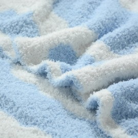 JOOJA Soft Knitted Baby Cloud Blanket Cozy Swaddling Receiving Blanket for Newborn Nursery Toddler Infants Kids30x40 Inch Blue Cloud