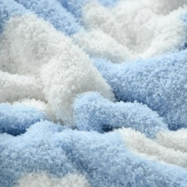 JOOJA Soft Knitted Baby Cloud Blanket Cozy Swaddling Receiving Blanket for Newborn Nursery Toddler Infants Kids30x40 Inch Blue Cloud