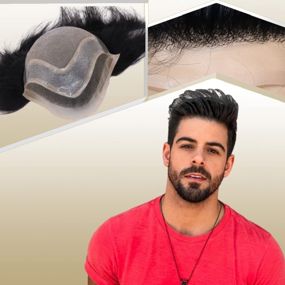 Lishy Toupee for Men Hair Pieces 100% European Virgin Human Hair Replacement System 10 x 8 Mono Lace with PU around and Swiss Lace Front toupee Men Hair Piece 1 Jet Black Color Lishy Toupee for Men Hair Pieces 100% European Virgin Human Hair Replacement System 10 x 8 Mono Lace with PU around and Swiss Lace Front toupee Men Hair Piece 1 Jet Black Color