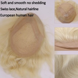 Lishy Toupee for Men Hair Pieces 100% European Virgin Human Hair Replacement System 10 x 8 Mono Lace with PU around and Swiss Lace Front toupee Men Hair Piece 613 Blonde Color Lishy Toupee for Men Hair Pieces 100% European Virgin Human Hair Replacement System 10 x 8 Mono Lace with PU around and Swiss Lace Front toupee Men Hair Piece 613 Blonde Color