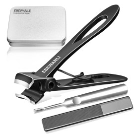 EBEWANLI Thick Toenail Clippers, 17mm Wide Jaw Opening Toenail Clippers for Thick Toenails or Finger Nails, Heavy Duty Nail Clippers for Men, Big Nail Clippers for Women