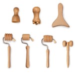 Allshow Wood Facial Therapy Kit, 7 Pcs Maderoterapia Facial Kit, Face Wood Therapy Set, Wooden Face Sculpting Set- Aging Wrinkles, Puffiness Facial Skin Massager