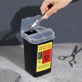 Beaupretty Blade Dispenser Case Razor Sharps Container Barber Shop Storage Bank Blade Disposal Case for Home