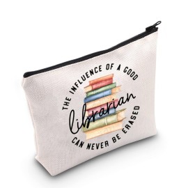 TSOTMO Librarian Gift Librarian Zipper Pouch Makeup Bag For Women Librarian Survival Kit Bag Library Gift Bookish Gift Book Lovers Gift (librarian)