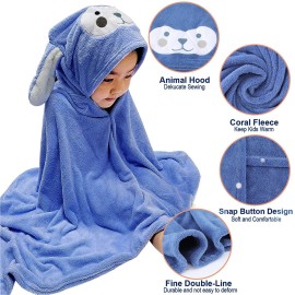 Visen Premium Hooded Towel for Kids,-2855 INCH Large Size Kids Bath Towel,Ultra Soft Hooded Towel Wrap for Boys Girls, Highly Absorbent Bathrobe Blanket Gifts for Toddlers Shower (Navy Blue)