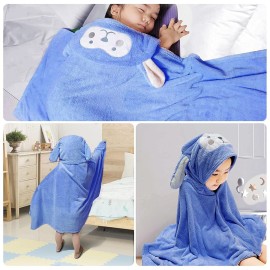 Visen Premium Hooded Towel for Kids,-2855 INCH Large Size Kids Bath Towel,Ultra Soft Hooded Towel Wrap for Boys Girls, Highly Absorbent Bathrobe Blanket Gifts for Toddlers Shower (Navy Blue)
