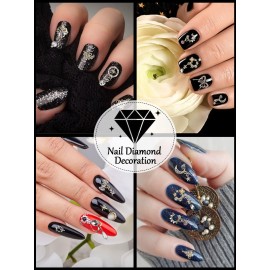 EBANKU 36 Pcs Luxury 3D Shiny Nail Art Charms - Rhinestone Diamonds Metal Jewelry Design Charms Gold Silver Heart Pearl Crystal Gems for Women DIY Beauty EBANKU 36 Pcs Luxury 3D Shiny Nail Art Charms - Rhinestone Diamonds Metal Jewelry Design Charms Gold Silver Heart Pearl Crystal Gems for Women DIY Beauty