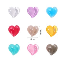 SUKPSY 100 Pcs 3D Mix Color Nail Art Decorations Aurora Glitter Resin Nail Rhinestone Nail Charm for Nail Art Design Accessories (Aurora Color)