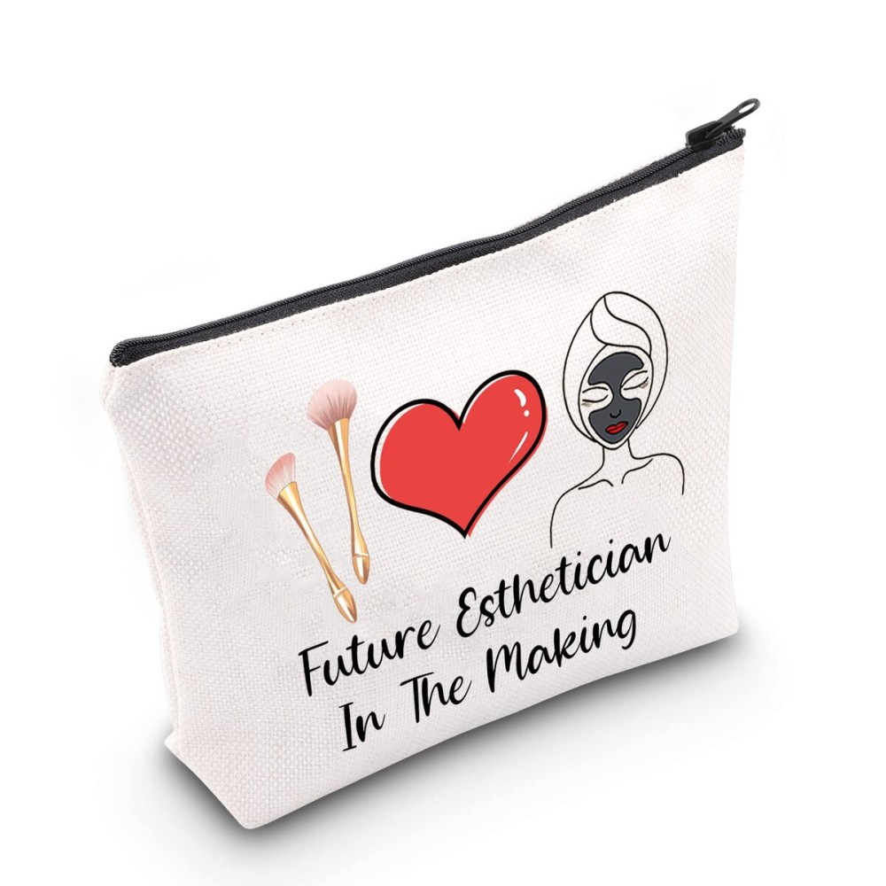 CMNIM New Job Beautician Makeup Bag Future Esthetician In The Making Esthetician Accessory Pouch Beauty School Grad Gift