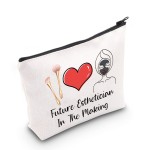CMNIM New Job Beautician Makeup Bag Future Esthetician In The Making Esthetician Accessory Pouch Beauty School Grad Gift