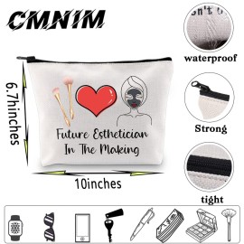 CMNIM New Job Beautician Makeup Bag Future Esthetician In The Making Esthetician Accessory Pouch Beauty School Grad Gift