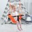 nets Tribe 2 -in- 1 Toddler Swing. Swing Seat for Kids with Adjustable Ropes, for Kids Heavy Duty Rope Play Secure Children Swings Set, for Outdoor Indoor, Backyard. Upgrade Product (Orange)